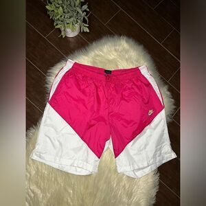 Nike Air Sportswear Windrunner Track Shorts White/Pink Size XXL